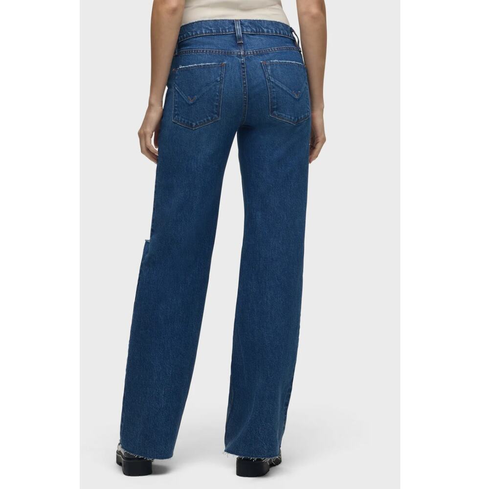 Hudson Maternity Rosie Jeans Wide Leg Distressed Ankle